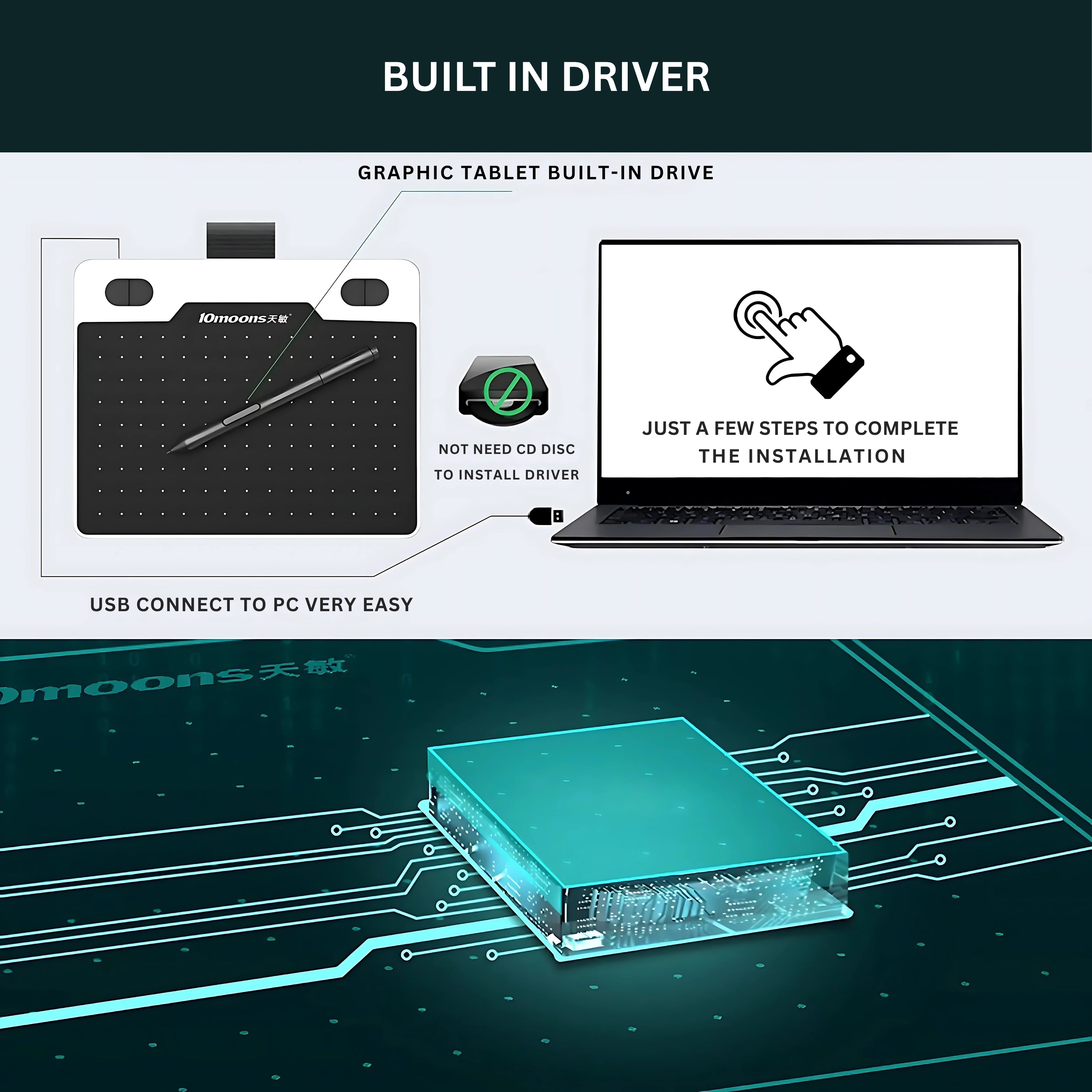 10moons T503 Ultra-Light Graphic Drawing Tablet