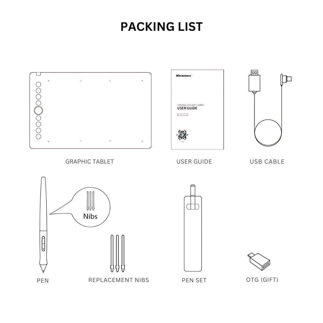10moons I6 Digital Graphics Drawing Tablet