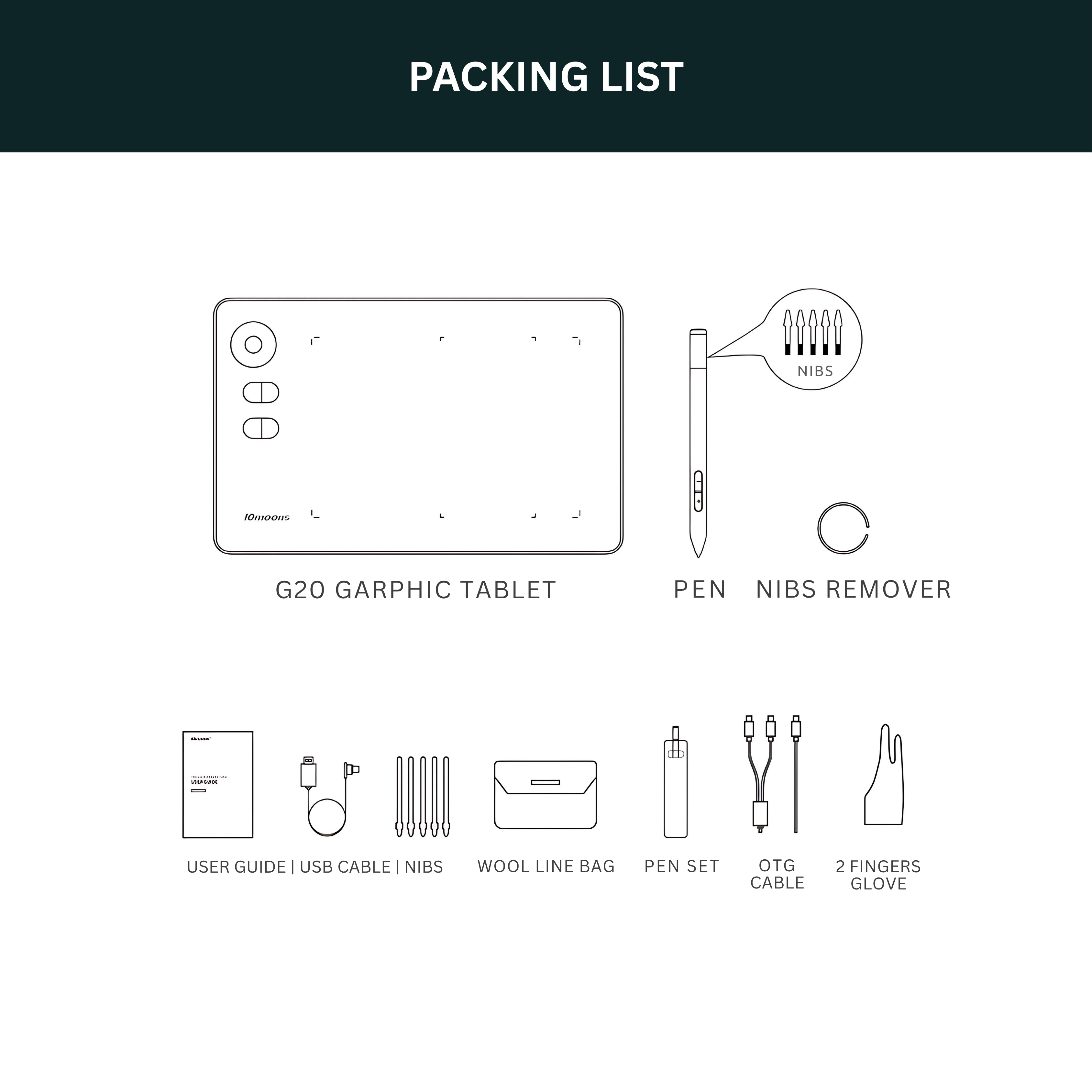 10moons G20 Graphic Drawing Tablet